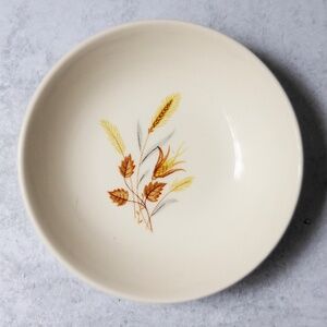 Vintage Taylor Smith and Taylor Autumn Harvest small dessert fruit bowl wheat